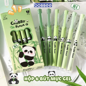 Set 6 Bút Gel Mực Đen Ngòi Kim 0.5mm - Bút Bi Nước Trơn Tru, Bút Mực Nước Khô Nhanh,Viết Mượt Mà, Không Lem, Thân Bút Dễ Cầm