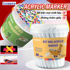 Hộp 120 Bút Màu Acrylic Marker Vẽ Trên Nhiều Chất Liệu Chống Nước - Thùng 24/36/48/60/72/80/100/120
